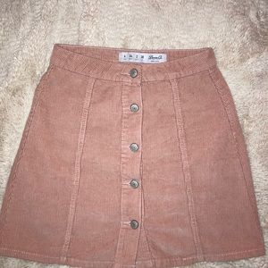 Corduroy high waisted mini skirt